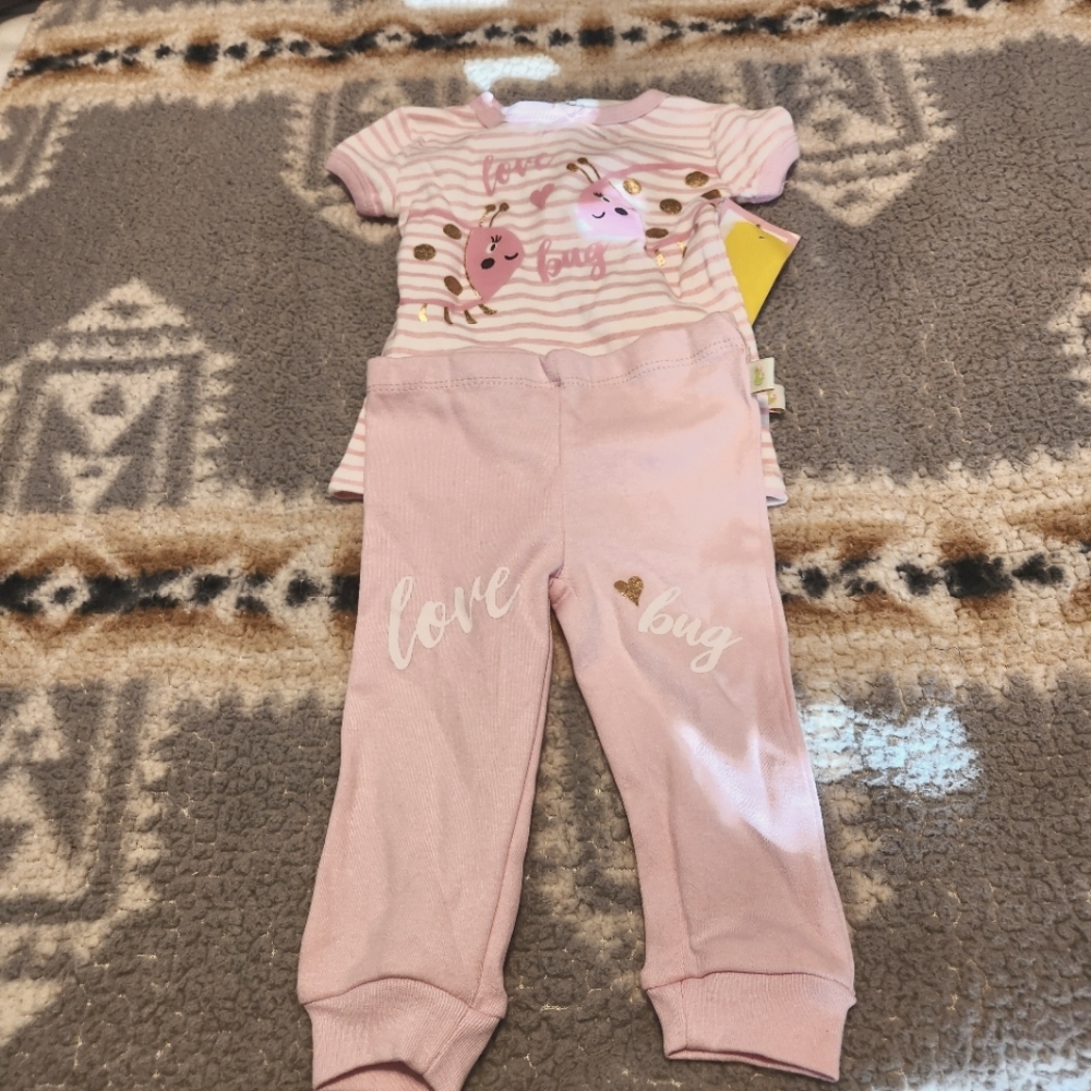 Valentine baby Love Bug 2 please outfit sz 12 months Duck Duck Goose